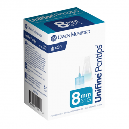 Unifine Pentips Owen Mumford AN 1130-Standard Insulin Pen Needle Unifine Pentips 31 Gauge 8 mm Lengt